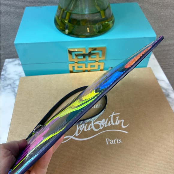 Christian Louboutin Naplak Floral Leather Pochette Wristlet - NWT Retail $725 - Picture 8 of 12